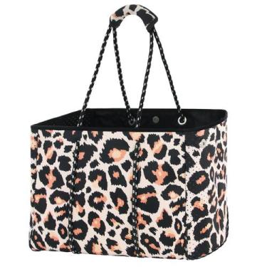 Imagem de Bolsa de Playa Tote QOGiR Neopreno LEOPARDO Grande para Mujer