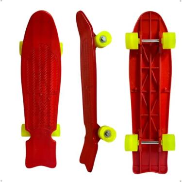 Imagem de Skate Infantil Completo Reforçado para Crianças Aprender Andar Brinquedo Shape Durável e Seguro para Primeiras Manobras 3 a 6 anos (Vermelho)
