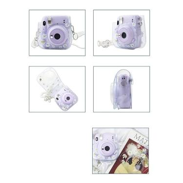 Imagem de Akozon Bolsa para Câmera Instantânea para Mini8 9 11 Transparent Daisy Print Bolsa para Câmera Portátil Universal