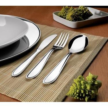 Imagem de Faqueiro Lyon 42 peças Aço Inox Ref:5101/118 Brinox