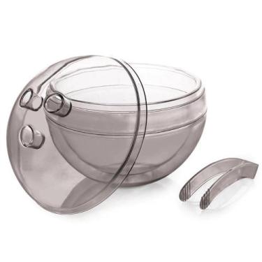 Imagem de Balde de gelo com pegador Cristal Plasutil ref. 13654