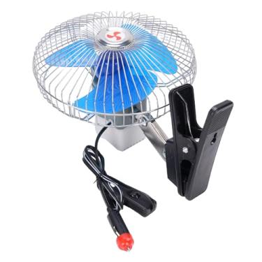 Imagem de KUIDAMOS Ventilador Oscilante de Carro de 8 "com Plugue de Isqueiro, Ventilador Silencioso de 2 Velocidades para Sedans, SUVs, RVs (CC24V)