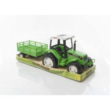Imagem de Trator Caminhão De Brinquedo Infantil Com Carroça Brincar Areia de 57 