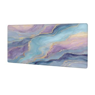 Imagem de Tapete de mouse grande e colorido, abstrato, à prova d'água, protetor de mesa estendido para computador, base de borracha antiderrapante para escritório, computador, teclado, laptop e mesa de casa