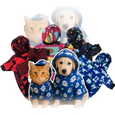 Imagem de Roupa Pet de Inverno com Capuz para Cães e Gatos – Casaco Quentinho e Confortável agasalho pet quentinha, casaco pet frio, casaco para cães e gatos