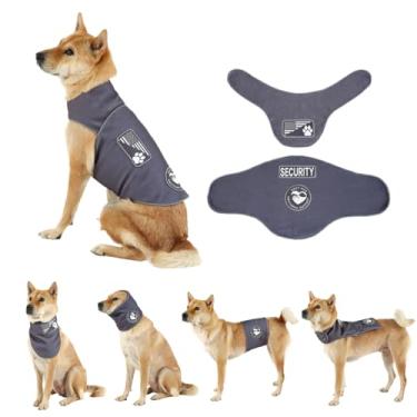 Imagem de DAJIDALI Camisetas personalizáveis para cães: Jaqueta de ansiedade para cães - Camisa calmante do trovão, roupa de recuperação de cirurgia, protetores de ouvido silenciosos, cachecol, alça de barriga