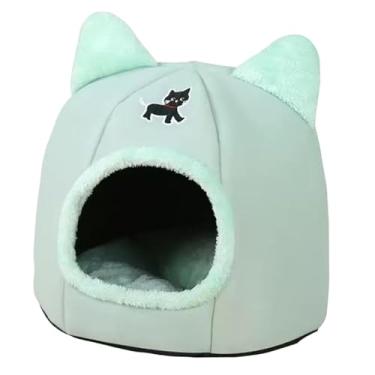 Imagem de Generic Casinha para Gatos, às Intempéries e ao Vento, com Proteção Térmica, Abrigo para Gatos, Artigos para Animais de Estimação para Jardim, Verde, S