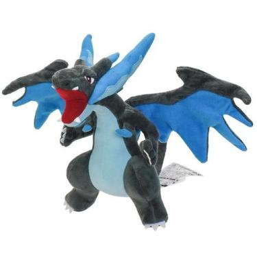 Imagem de Pokémon de Pelúcia - Rayquaza, Lucario, Greninja, Charizard X, Zeraora