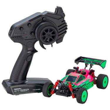Imagem de Conjunto MINI-Z Buggy Ready INFERNO MP9 TKI Rosa/Verde 32093PGR