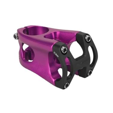 Imagem de Mesa de guidão MTB Power Stem 31,8 * 50mm/1,97 pol. para mountain bike, off-road, XC, riser, em liga de alumínio, oca, para ciclismo.(Purple)