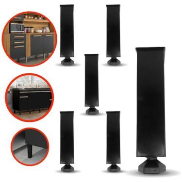 Imagem de Pés Regulável Plástico Para Armário de Cozinha Gabinete e Outros - Gra