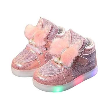 Imagem de Tênis LED Luminosa Para Meninas, Sapatos Infantis Brilhantes Com Sola 