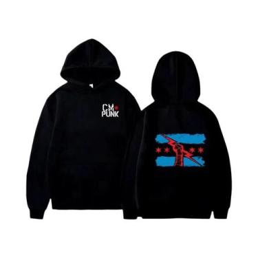 Imagem de Moletom Masculino CM Punk Sólido Com Estampa De Moda Outono Inverno Ca