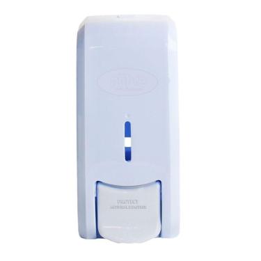 Imagem de Dispenser Automático 800ml Para Sabonete Líquido E álcool Gel - Preto E Branco Com Proteção Antivírus