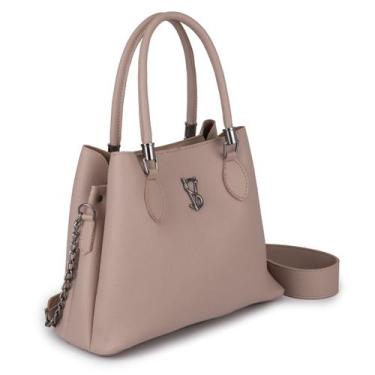 Imagem de Bolsa feminina Media Transversal e Mão VS Sacola - DUART'S, Amêndoa