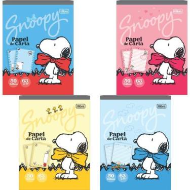 Imagem de Caderno Cololado Papel Carta Snoopy 50Fl Decoradas - Tilibra