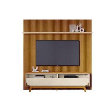 Imagem de Painel Piso Teto New Guaporé Com Rack Bancada Selene New Luna Cinamomo