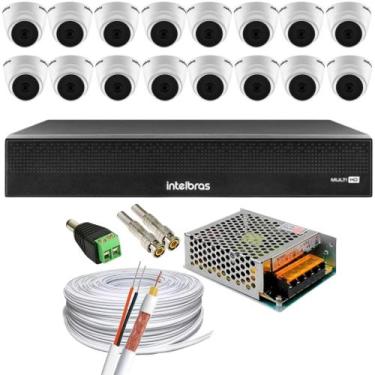 Imagem de Kit 16 Câmera 1220D Mic com Audio Dvr 1016 Intelbras S/HD