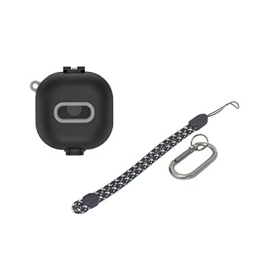 Imagem de Capa de bloqueio seguro para Galaxy Buds 2 Pro/Buds 2/Buds Pro/Buds Live capa protetora de pele dura com mosquetão cordão