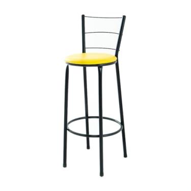 Imagem de Banqueta Banco de 3 Arame – Ideal para Cozinha, Bares e Área Gourmet, Resistente e Compacta(AMARELO)