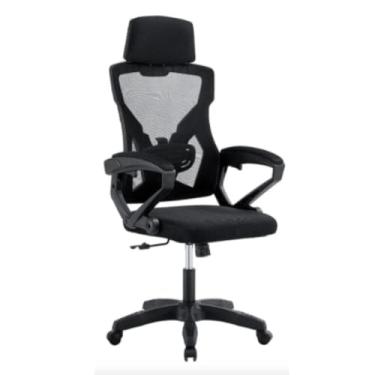 Imagem de Cadeira de Escritório Gamer Ergonômica Confortável Reclinável Encosto Cabeça Braço Suporte Lombar