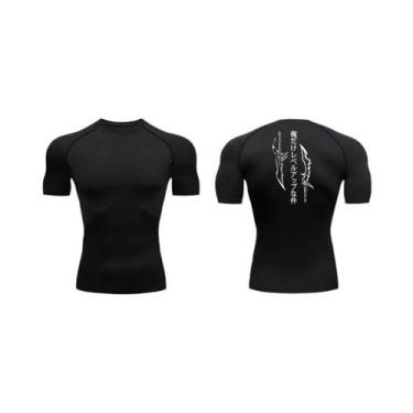 Imagem de Camisa De Compressão Masculina De Secagem Rápida Com Estampa Dagger, C