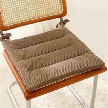 Imagem de Almofadas de veludo cotelê para cadeiras de jantar, conjunto de 2 almofadas quadradas para cadeiras de cozinha, almofadas de chão para sala de estar, varanda e escritório.