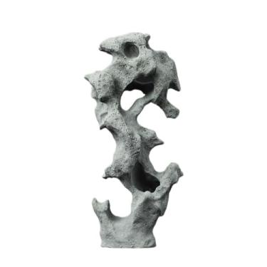 Imagem de pcagfaajmh Decoração de mesa pedra de mesa pequenos ornamentos de mesa bonsai mesa de peixe aquário jardim ornamental decoração varanda sala de estar e acessórios