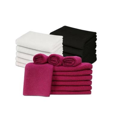 Imagem de Kit 4 Toalhas 100% Algodão 40x65cm para Salão, Barbearia, Manicure e Uso Facial – Absorção e Conforto (KIT 2 TOALHA SORTIDAS)