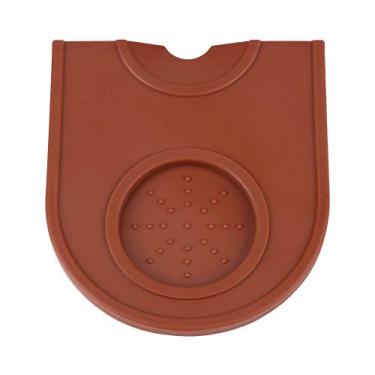 Imagem de Cosiki Esteira Preta Antiderrapante do Suporte da Calcadeira do café da Resistência Ao Desgaste, Almofada de Silicone Engrossada para a Calcadeira Máquina de café, Apto para a Mesa Barista Amante
