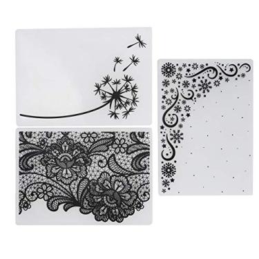 Imagem de Generic Pastas de Gravação Precisas Perfeitas para Fazer Cartões DIY, Ferramenta de Artesanato de Papel para Scrapbooking para Convites, Cartões, Envelopes, 3 Unidades de Plástico para a Maioria das Máquinas, 5,8 X 4,1 pol.