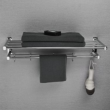 Imagem de CGKs6anmU Toalheiro de cobre dobrável de 90 graus único/duplo porta-toalhas perfurado/livre perfurado à prova d'água e à prova de ferrugem com gancho adequado para banheiro, cozinha, vaso sanitário