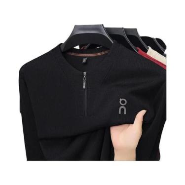 Imagem de Suéter Casual De Moda Masculina De Outono Com Zíper, Top De Manga Long