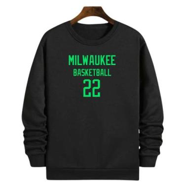 Imagem de Blusa Moletom Gola Basquete Milwaukee Basketball número 22 - Loja Clic