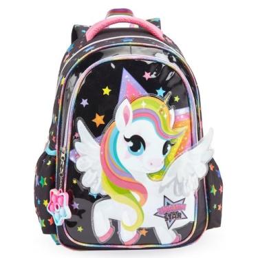 Imagem de Mochila Escolar Meninas de Costas, Unicornio Feminina - Shaolong