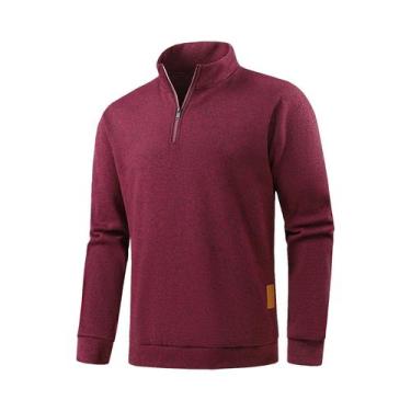 Imagem de Moletom Masculino De Outono Inverno Quente Com Manga Longa E Zíper Fro