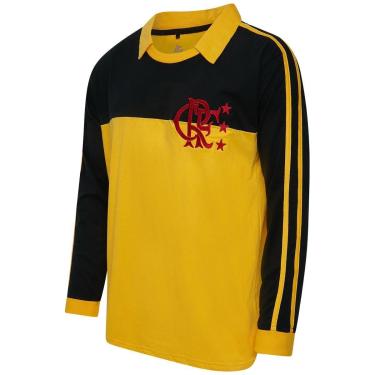 Imagem de Camisa Flamengo Retrô Goleiro 1982 Amarela Masculina-Masculino
