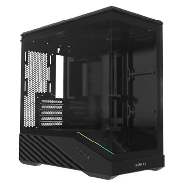 Imagem de Lian Li Vector V100 Mini Micro Fator de Forma Compacta PC Case, Vidro Temperado Panorâmico, Suporte Backet-Connect Micro-ATX, GPUs de 415 mm, Radiador de 360 mm, 9 x 120 mm, Filtro de Poeira, RGB