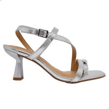 Imagem de Sandalia festa beira rio salto palmilha macia dedo elegante , 35