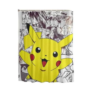 Imagem de Cortina De Chuveiro Com Desenho De Squirtle Pokemon, Decoração Leve Pa