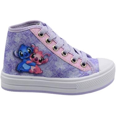 Imagem de Tênis Casual Infantil Ortobessa Cano Médio Stitch Juvenil Menina