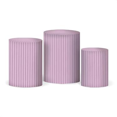 Imagem de Trio Capas Cilindro Festa P M G - Veste Fácil, Sem A - Lilás