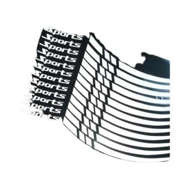 Imagem de Adesivos Refletivos Para Rodas Esportivas De 18-21 Polegadas, Fita Ade