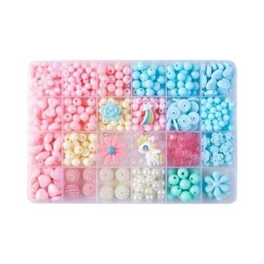 Imagem de Kit De Joias DIY Para Meninas: Pulseira E Colar Com Miçangas, 500 Peça