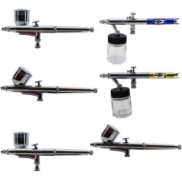 Imagem de Conjunto 6 aerografos com acessorios - URBAN