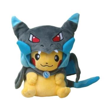Imagem de Brinquedos De Pelúcia Mega Brilhantes Charizard Pikachu 4PCS Cosplay P
