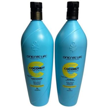 Imagem de Kit Coconut Cachos Perfeitos 1 Shampoo 1 Condicionador 1L Oriente Life