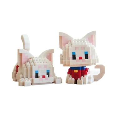 Imagem de Kit De Blocos De Montar Gato Laranja E Vaca Para Meninas, Brinquedo Mo