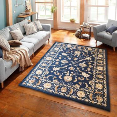 Imagem de Tapete Sala Nobre 2,00x2,50 Antider Domani Petunia Azul