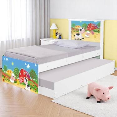 Imagem de Bi Cama Juvenil Zap Com Cabeceira Fazendinha Colorida
